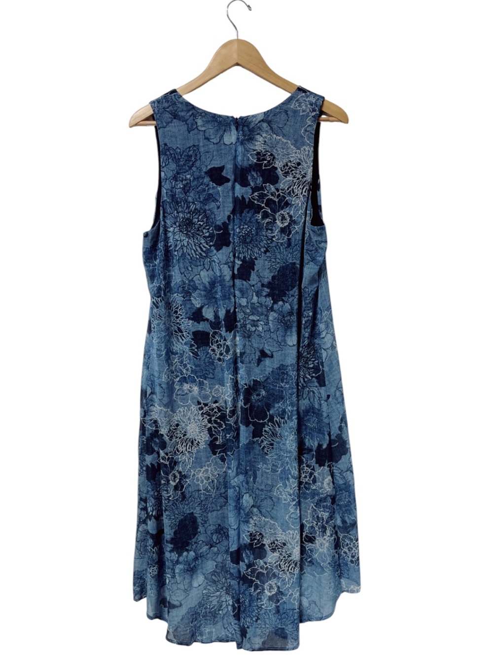 KAREN KANE Sleeveless Blue Floral Shift Dress Women’s XL - Picture 3 of 14